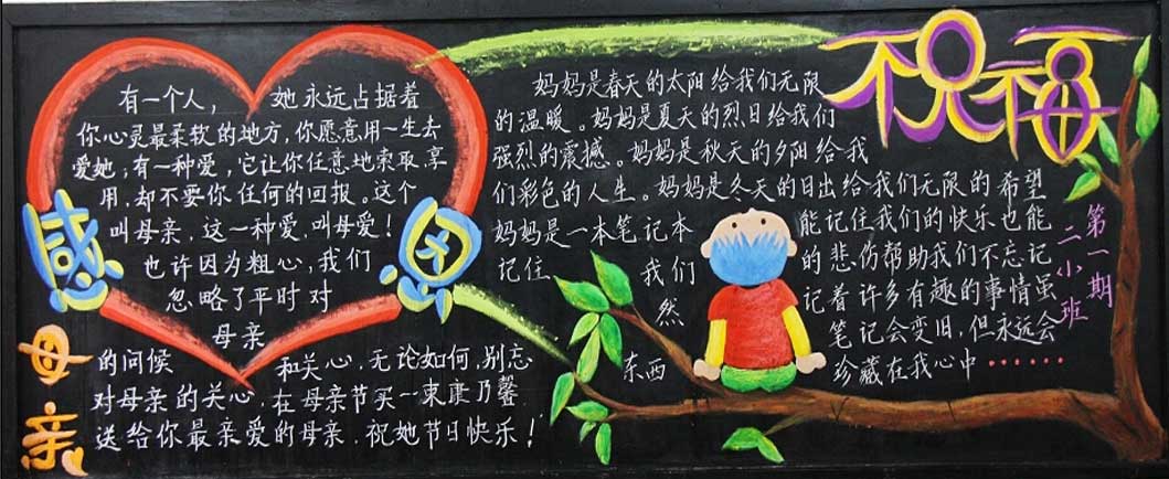 2022母亲节黑板报图片大全