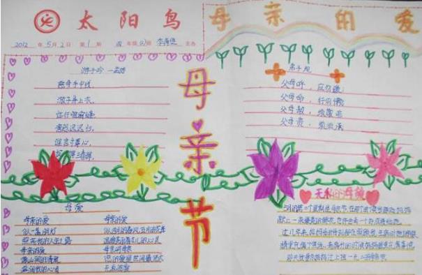 2023年母亲节手抄报精选